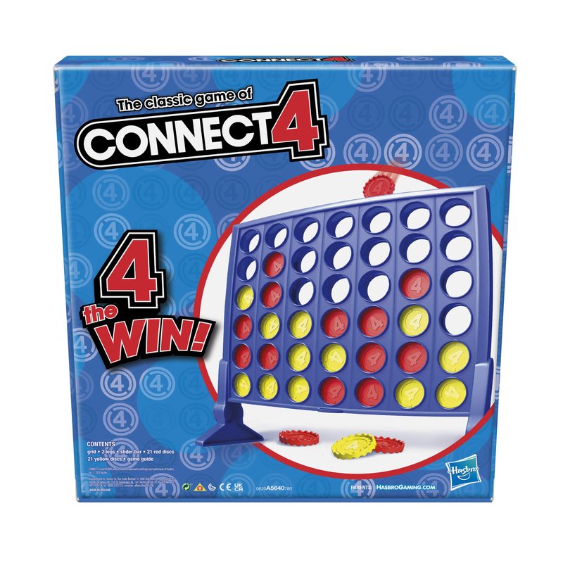Hasbro Gaming Connect 4 Classic Grid, 4 in a Row Game, Strategy Board Games for Kids, 2 Players for Family and Kids, Easter Gifts for Boys and Girls, Ages 6+