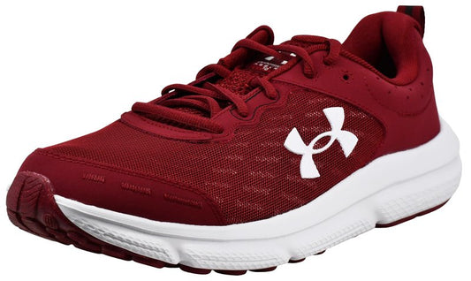 Under Armour Men's Charged Assert 10 Shoes, Cardinal/Cardinal/White, 10.5