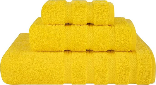 American Soft Linen Premium 3 Piece Towel Set, 1 Bath Towel 1 Hand Towel 1