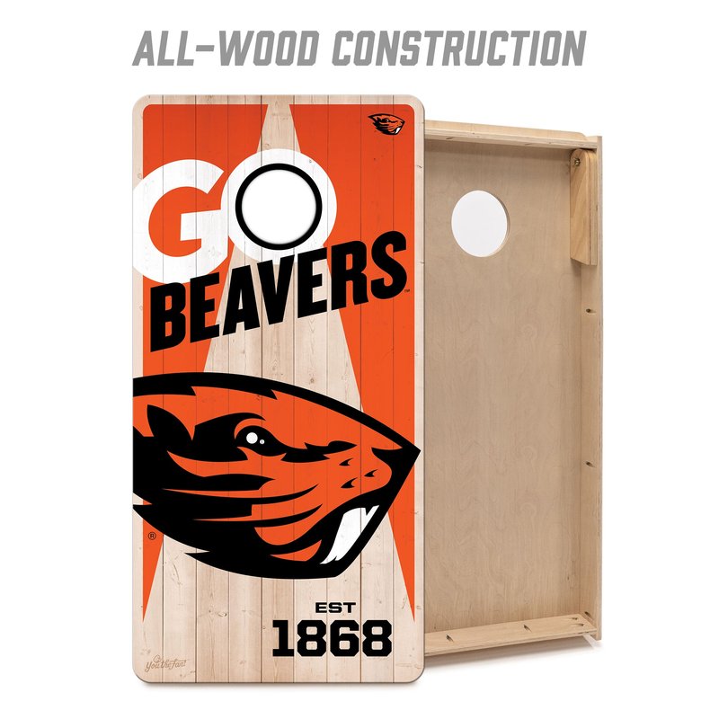 YouTheFan NCAA Oregon State Beavers 2’ x 4’ Professional Wood Cornhole Game