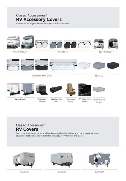 Classic Accessories Over Drive RV Tank Cover, Double 20/5 Gallon Tanks, Grey, Heavy-Duty Fabric, Zippered Access, Elasticized Hem