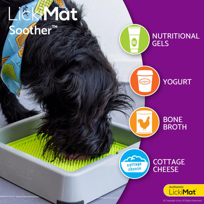 LickiMat 2-Pack Classic Soother and Buddy, Dog Feeding Mat for Boredom and Anxiety Relief, Ideal for Food, Treats, Yoghurt or Peanut Butter, Lick Mats, Fun Alternative to a Slow Feeder Bowl