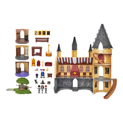 Wizarding World Harry Potter, Magical Minis Exclusive Deluxe Hogwarts Castle, 3 Classroom Playsets, 22 Accessories, 3 Figures, Lights and Sounds