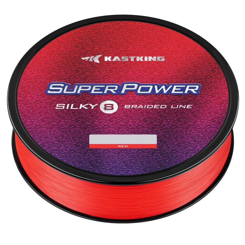 KastKing Superpower Silky8 Braided Fishing Line, Red, 8 Strands, 10 LB, 150 Yds