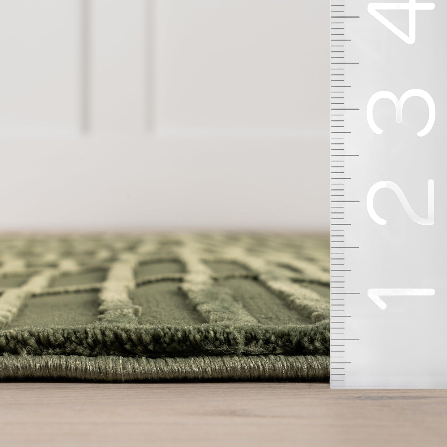 Nuloom Kailani Green, 3' x 5', Geometric, Soft and Cozy, High Traffic, Stain Resistant, Easy Clean, Durable Washable Area Rug for Bedroom, Living Room, Dining Space, Den, Foyer, Entryway