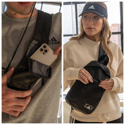 adidas Essentials Crossbody – Athletic Sling Bag with Phone Pocket, Black/2.0, One Size