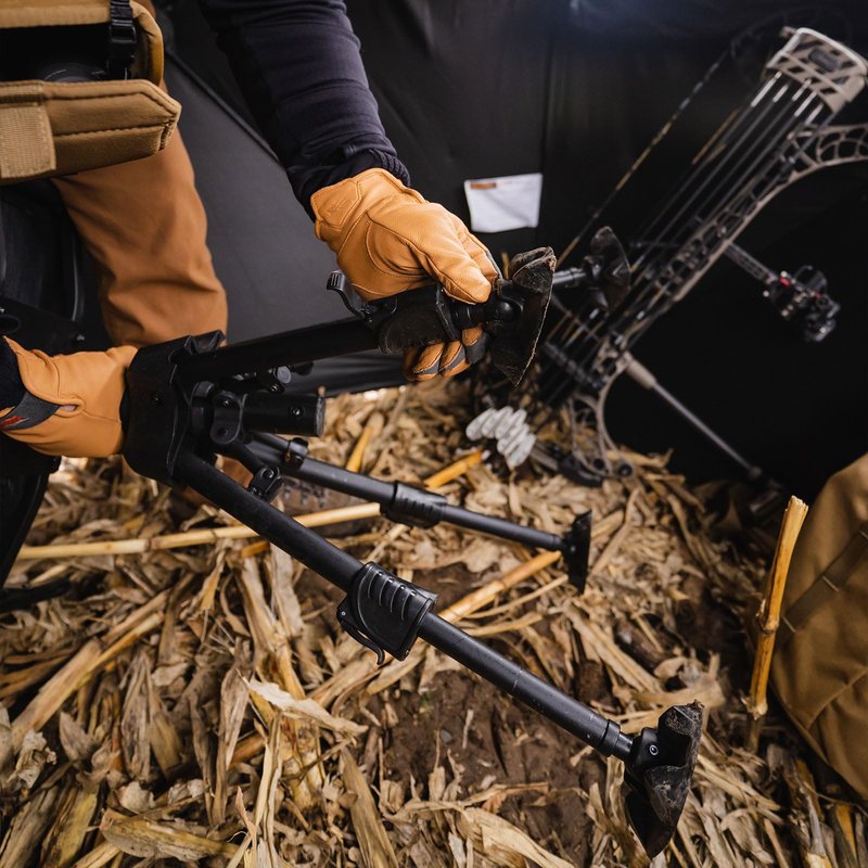 Muddy Swivel Ground Seat with Adjustable Legs - Durable Foldable Portable Hunting Outdoor 360 Degree Flex-Tek Seat with Integrated Armrests & Removable Carry Strap, 300 Lbs. Maximum Capacity