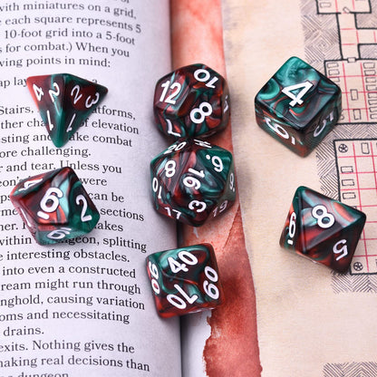 Amiven DND RPG Dice Sets 30 x 7 Polyhedral Dice (210pcs) for Dungeons and Dragons Tabletop Role Playing Adventure Games, with a Large Drawstring Bag