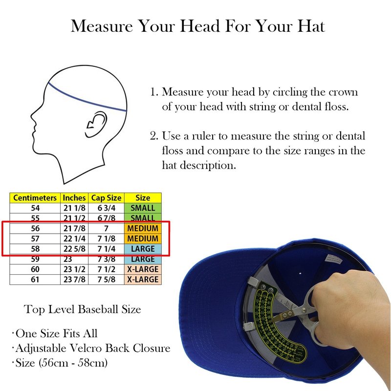 Top Level Baseball Cap Men Women - Classic Adjustable Plain Hat (Royal)