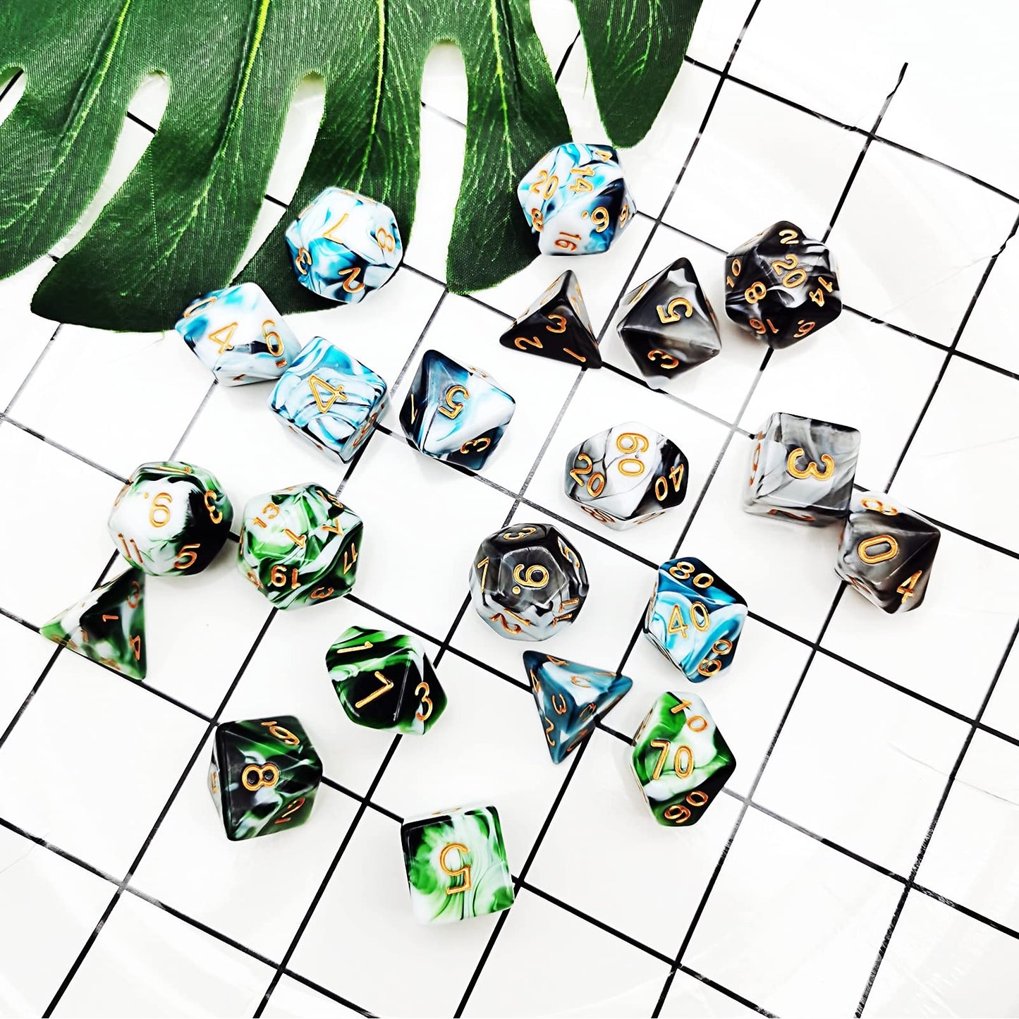 DND Dice Set 3 Sets Polyhedral Dice for Dungeons and Dragons DND Dice TRPG Table Board Roll Playing Games
