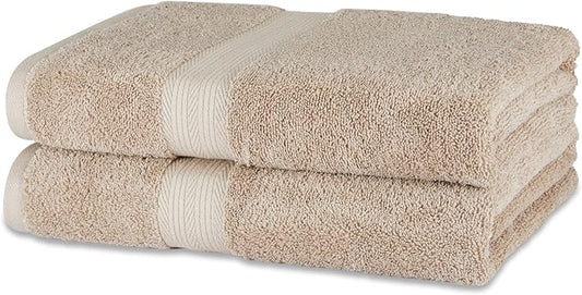 Amazon Basics Fade-Resistant 100% Cotton Bath Towel, Machine Washable