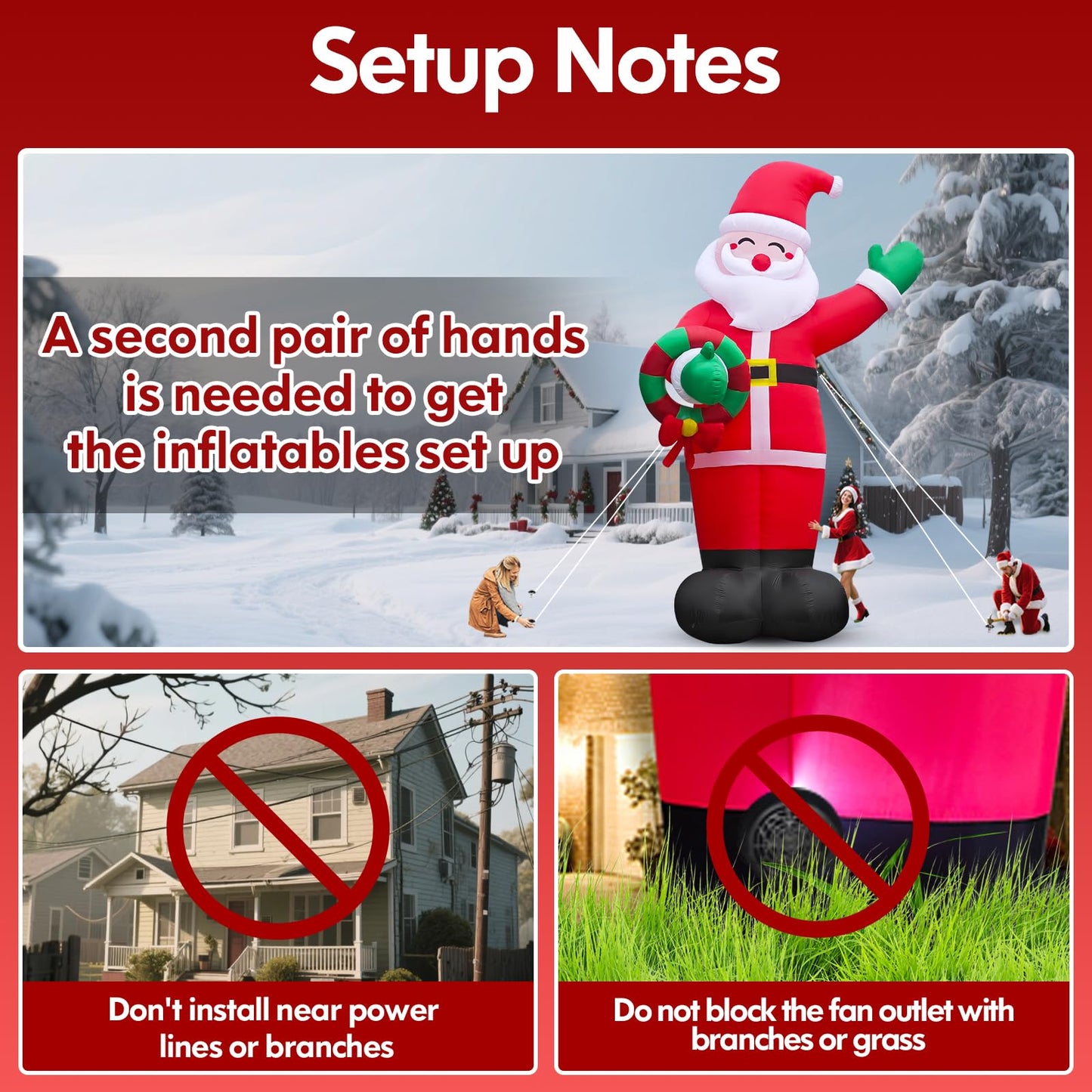 Danxilu 20 FT Giant Christmas Inflatables Santa Claus Outdoor Decoration, Huge Santa Blow Up Yard Decorations Built-in LED Lights with Blower Xmas Decor for Holiday Party Home Lawn Malls Squares
