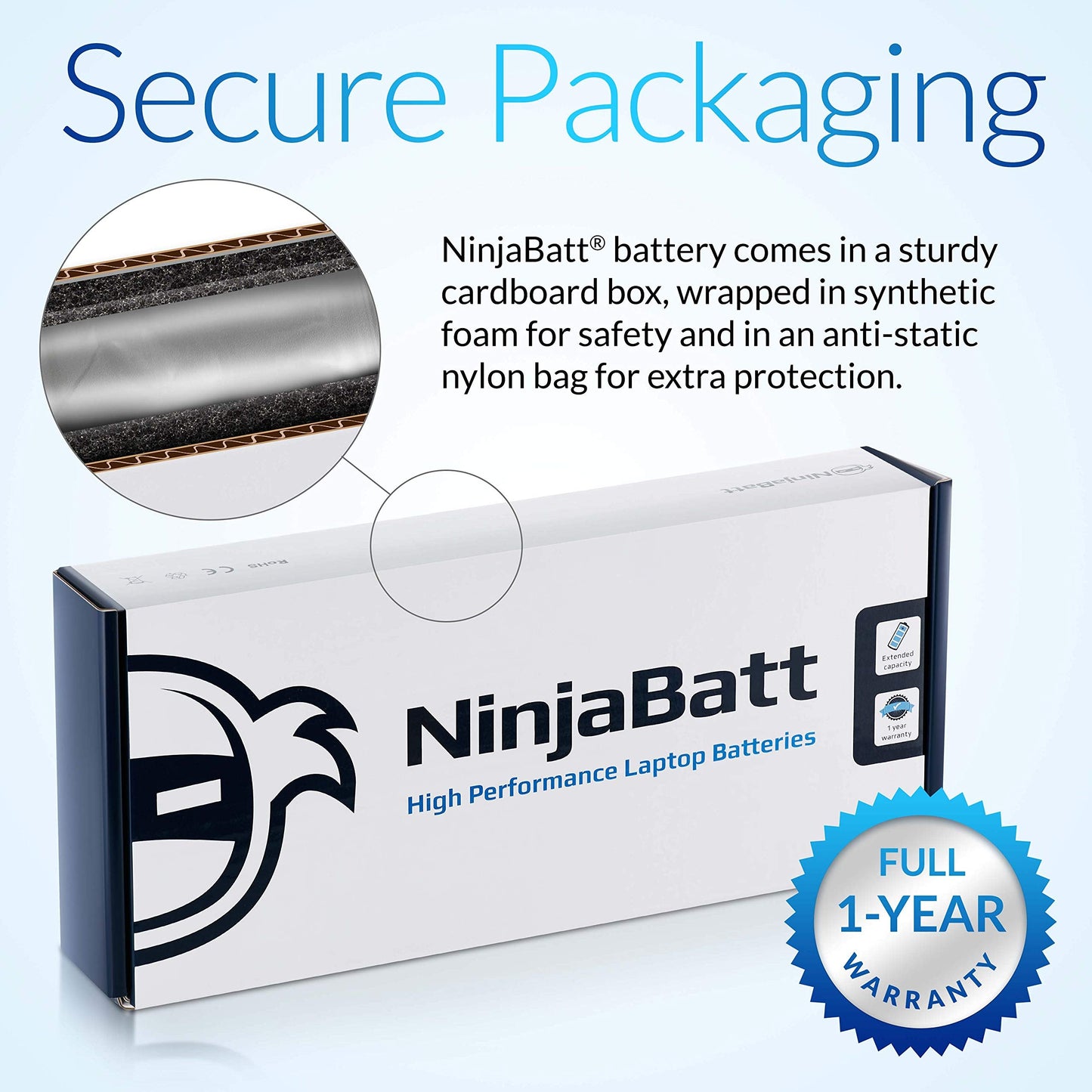 NinjaBatt Battery for HP 919700-850 JC04 JC03 15-BS015DX 15-BS113DX 15-BS115DX 15-BS060WM 15-BS013DX 15-BS070WM 17-BS049DX 17-BS011DX 250-G6 - High Performance [2200mAh/14.8v]