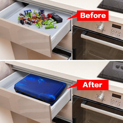 Battery Organizer Storage Holder, Batteries Storage Containers Box with Battery Tester Checker. Holds 150+ Batteries AA AAA 9V C D Lithium 3V LR44 CR2016 CR1632 CR2032 CR2025 (Not Includes Batteries）