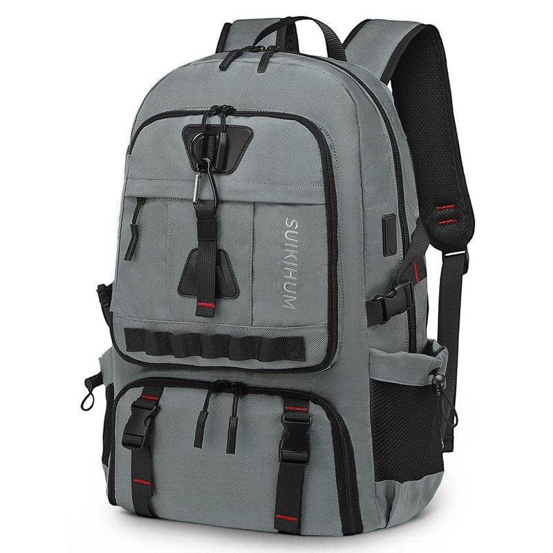SUIKIHUM Travel Backpack 35L TSA Approved Carry on Backpack with Shoe Compartment & Wet/Dry Separation, Laptop Bag Fits 18.4 Inch Computer, Water Resistant Backpack for Men Women, Grey