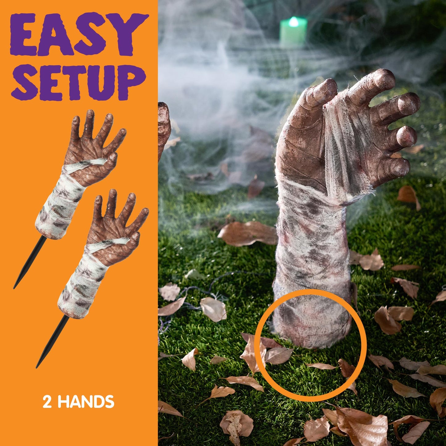 JOYIN Halloween Outdoor Decorations Zombie Arm Yard Stakes Ground-Breaker, Stakes for Halloween Outdoor Graveyard Yard Lawn Decorations