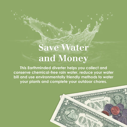 EarthMinded DIY Rain Barrel Diverter and Parts Kit - Water Collection System To Convert Containers into Rain Barrels - Catch Rain Water for Outdoor Chores - RBK-0001