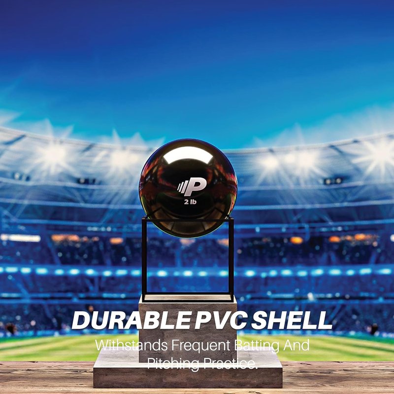 Plyometric Weighted Training Ball - Baseball & Softball Arm Strength | Durable PVC Shell, Sand-Filled