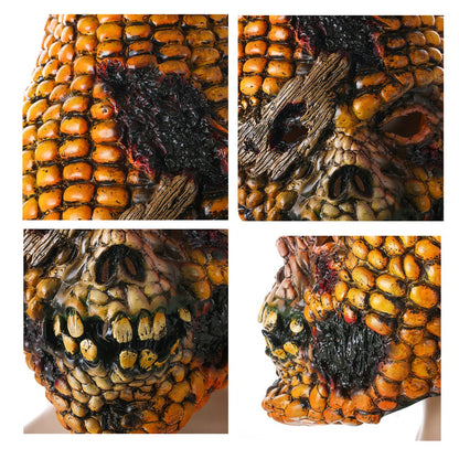 Full Face Scary Burn Corn Mask for Cosplay Latex Mask Horror Masquerade Adult Halloween Props