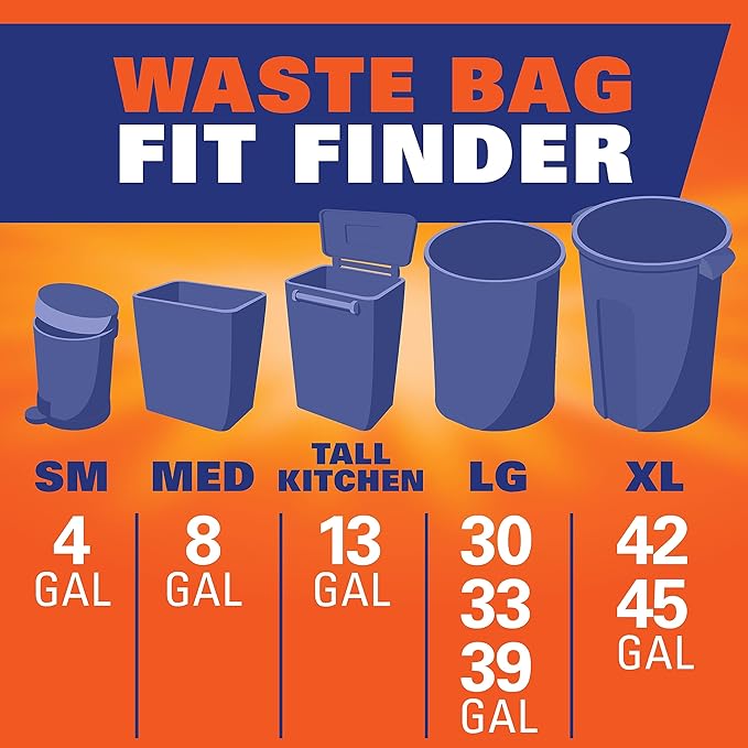 Hefty Clear Trash Bags, 30 Gallon