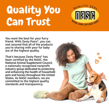 Zesty Paws Dog Allergy Relief- Dog Itching Skin Relief- Dog Probiotics for Itchy Skin and Itchy Ears- Dog Allergy Paw Relief- Dog Allergy Chews- Dog Itch Relief - Dog Skin Allergy Relief - Lamb - 90ct