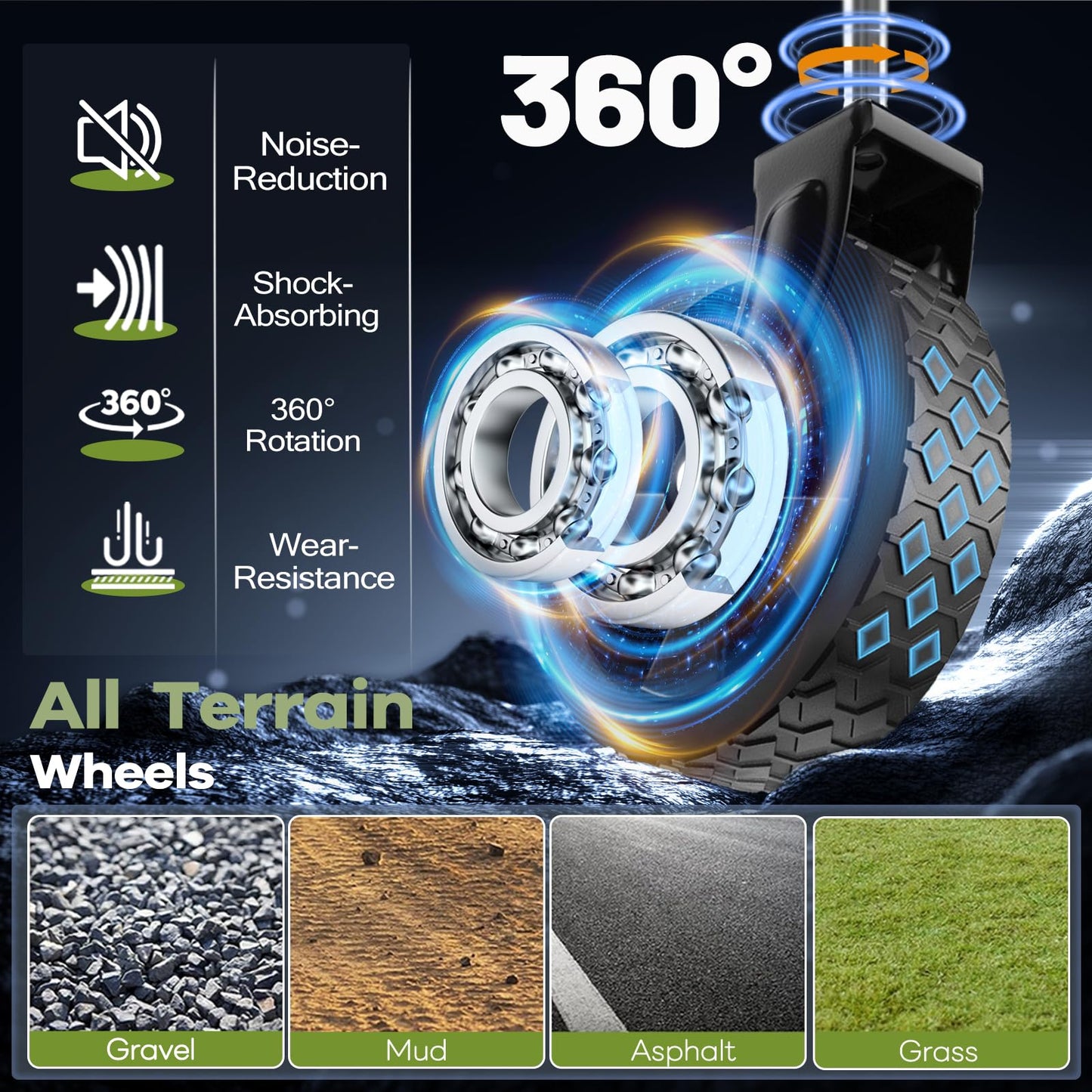 Hikemoon 34'' Extra Long Collapsible Wagons Carts Foldable, 360LBS Heavy Duty Folding Beach Wagon Cart with Wheels, Portable Utility Outdoor Wagon for Grocery, Shopping, Garden, Sports, Camping, Black