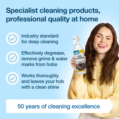 HG Hob Cleaner Spray, Induction, Ceramic & Gas Hob Shine & Degreaser – 500ml
