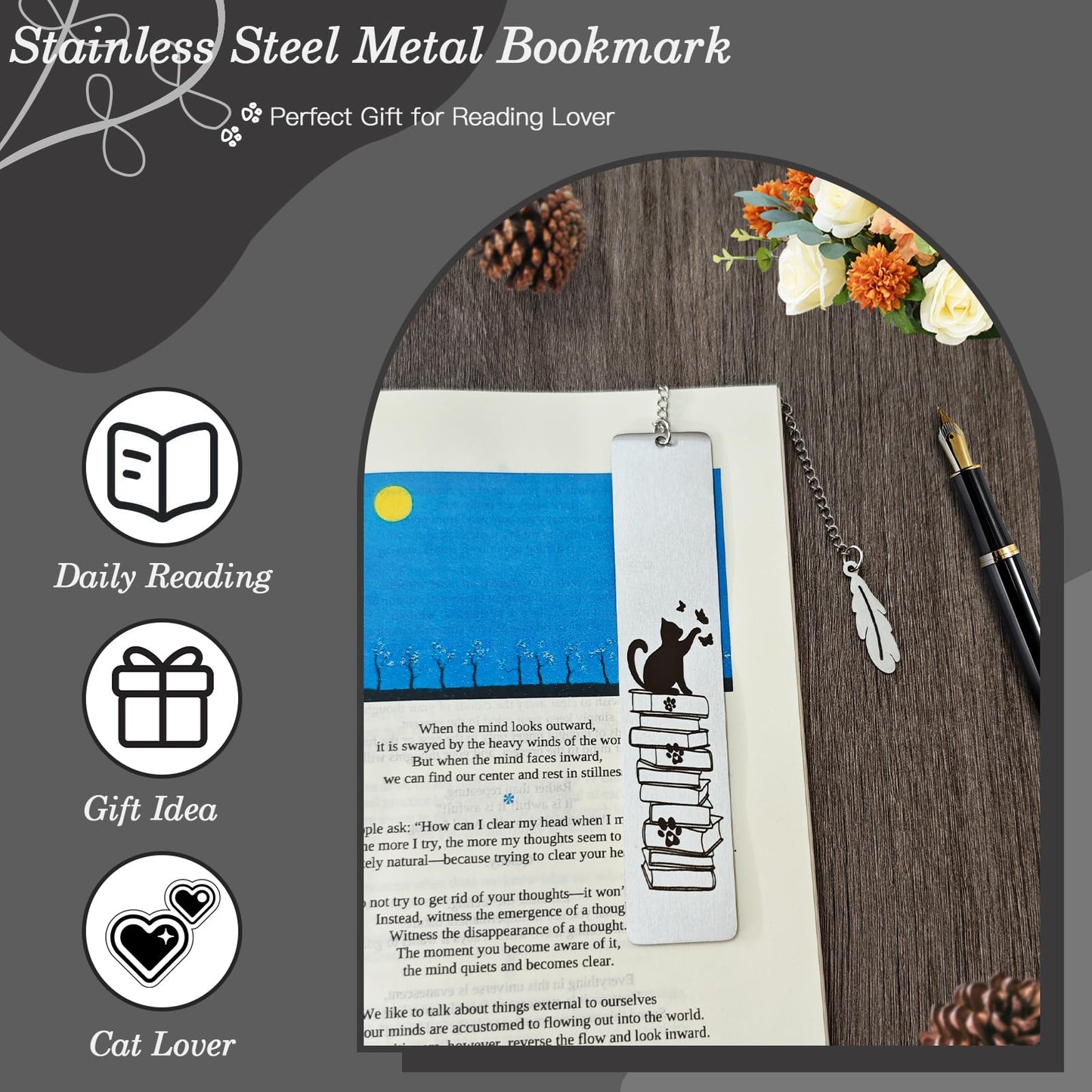 Dog Bookmark, Metal Bookmarks - Cute Book Marks Reading Gift for Women, Men, Book Lovers, Kids, Friends - Durable & Anti-Rust Book Accessories, Dog Lovers Gift (Christmas, Birthday, Graduation Gifts)
