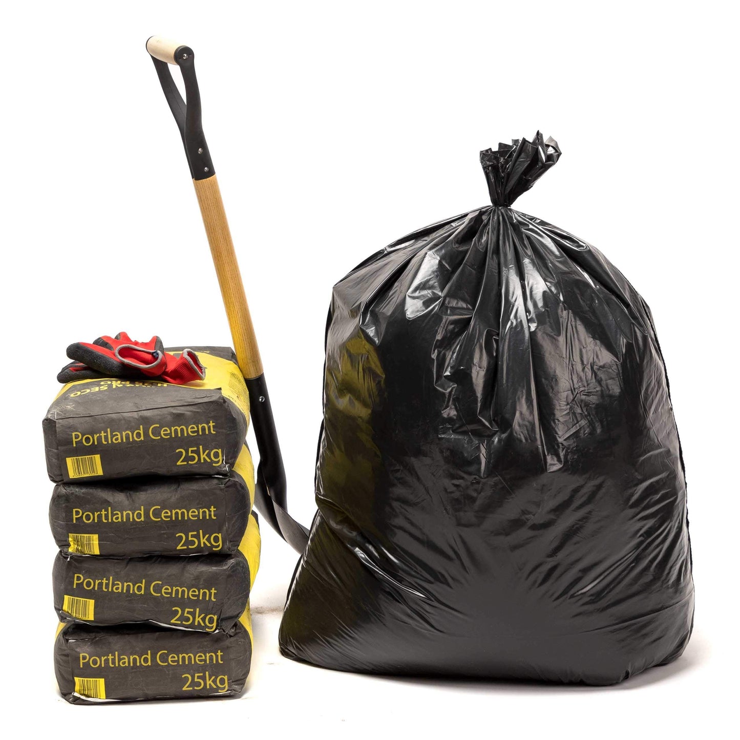Relevo 150L Heavy Duty Bin Bags, Bin Liners, Black Bin Bags with A 100kg Weight Resistance, 100% Recycled, Water Resistant Rubble Sacks Heavy Duty
