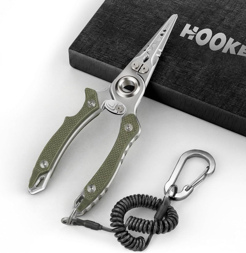 Anti-Twist Fishing Pliers - Multi-Function 7.1" Saltwater Tool | 17-4 Stainless Steel, G10 Handles
