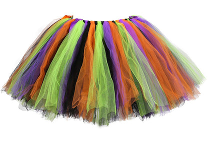 Tutu Dreams Adult Halloween Costumes for Women Witch Tutu Skirt Hats Rainbow Scary Party Favors Supplies (Free size, Halloween-2)