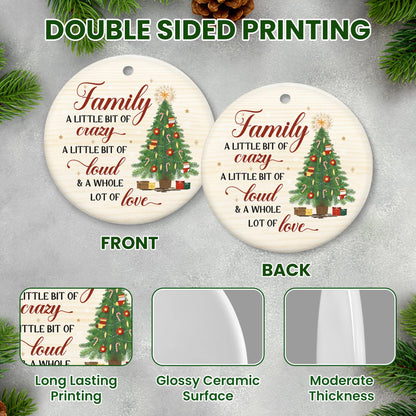 WRAPIX Christmas Ornament Gifts for Women Men - Ceramic Christmas Ornaments 2025 with Card for Tree Decorations - Family Birthday Stocking Stuffers Gifts for Mom Dad, Sister Brother, Grandma Grandpa