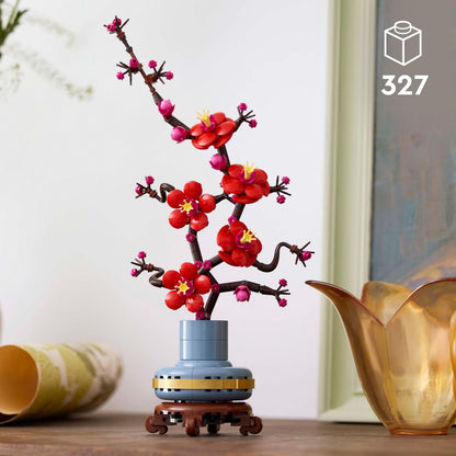 LEGO Botanicals Plum Blossom Set For Adults - Artificial Flowers for Indoor - Gifts for Mothers - Home Office Decor Display Piece incl. a Buildable Flowerpot - Botanical Collection - 10369