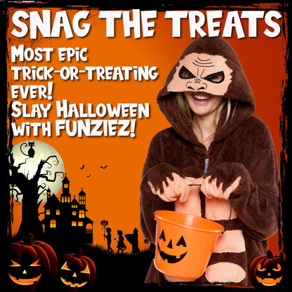 Funziez! Sasquatch Costume- Bigfoot - Yeti One Piece (Brown, Medium)