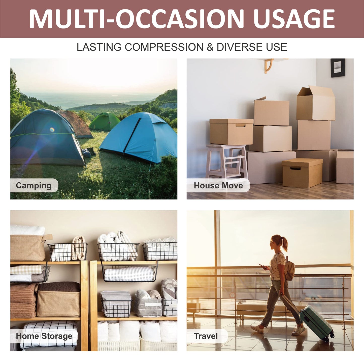 10 Space Saver Vacuum Sealed Storage Bags (2 Jumbo/2 Large/3 Medium/3 Small) with Hand Pump, Seal Bags for Clothing, Comforters, Pillows, Towel, Blanket Storage, Bedding