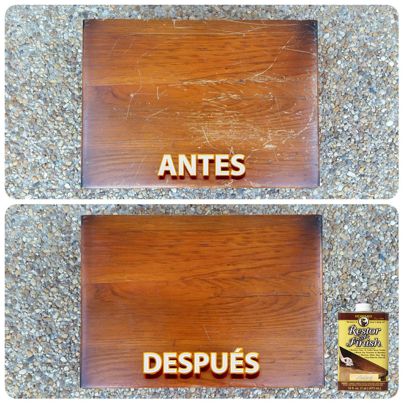 Howard Restor-A-Finish Mahogany RF5016 Restore The Original Finish Remove Heat and Stain Marks on Wooden Furniture 473ml