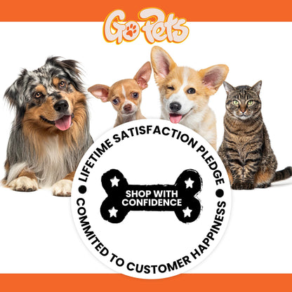 GoPets 2-Sided Dematting & Deshedding Comb for Dogs & Cats, Versatile Undercoat Detangler Brush for Shedding, Matted Hair & Fur Remover Tool, Stress-Free Pet Grooming Rake with Ergonomic Handle