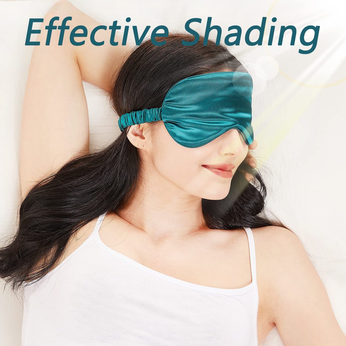 4 Pack Eye Mask for Sleeping Silky Soft Satin Blindfold Adjustable Strap Night Eye Cover for Women Men