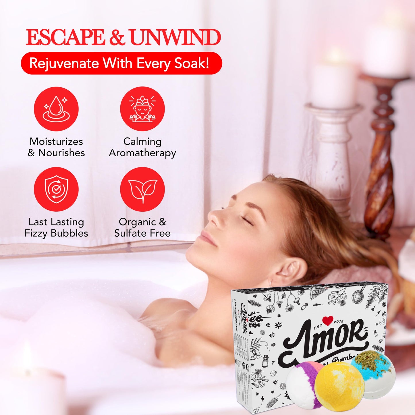 12 Large Bath Bombs Gift Set for Women - 3 Oz Handmade Organic Fizzies With Moisturizing Shea Butter - Perfect for Bubble Spa Relaxing - Gift for Her, Girls, Wife, Mother