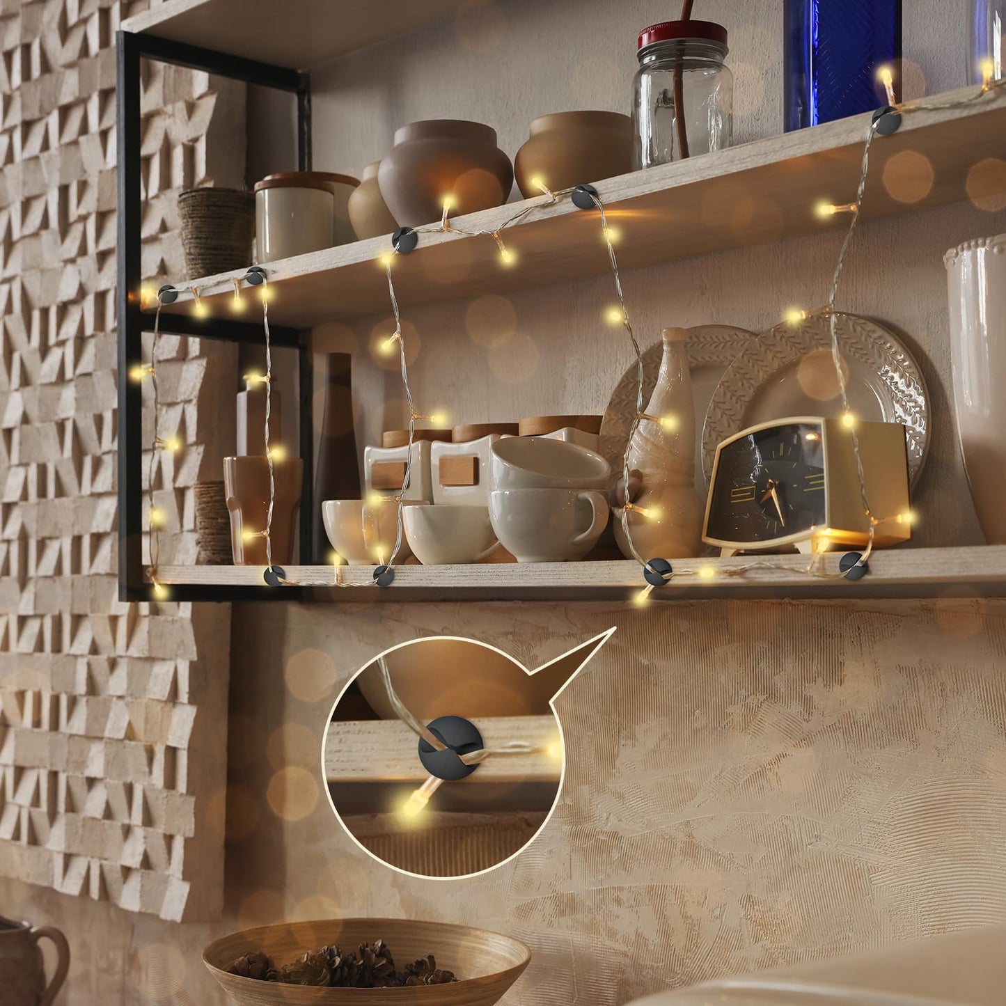 12 Pack Cable Clips, Znben Cord Organizer Holder Adhesive Cable Management Charger Wire Holder Clips for Desk, Home, Office, Car, Cubicle, Nightstand Black