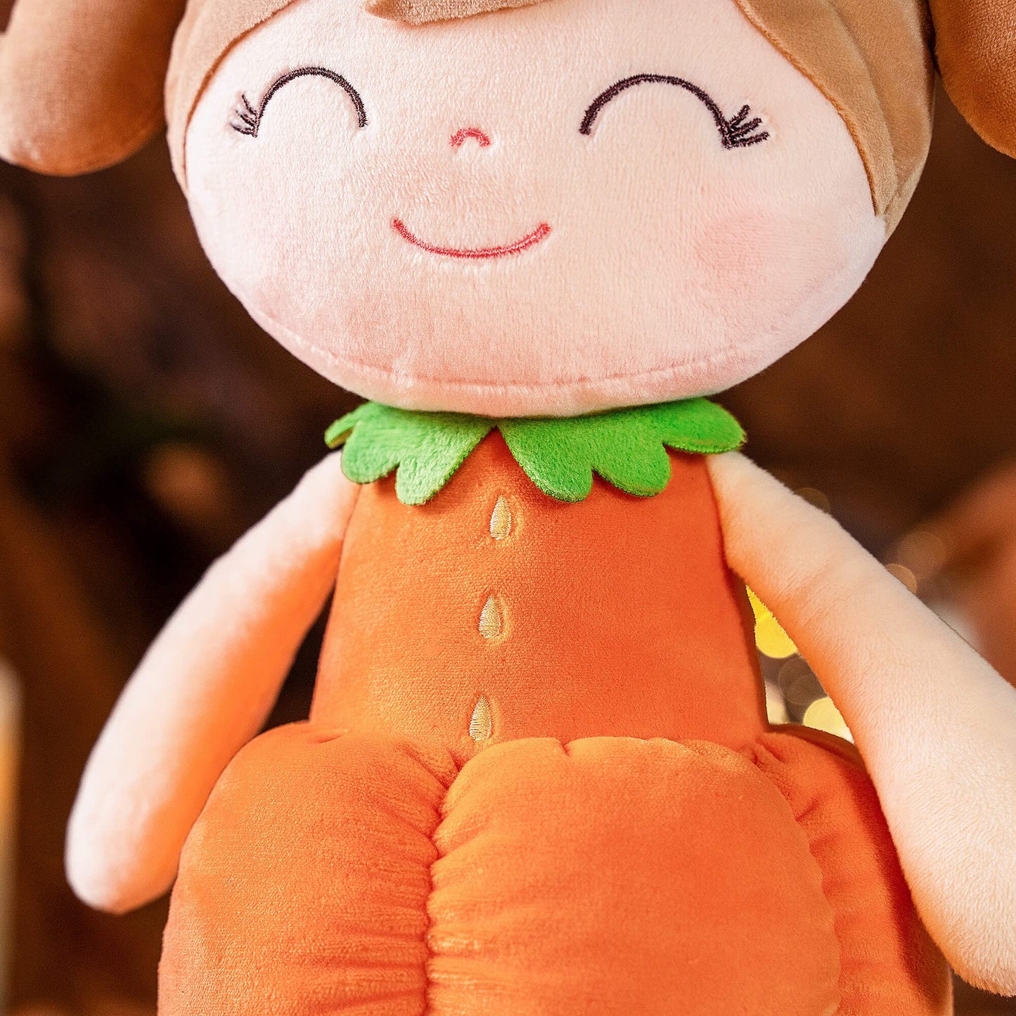 Gloveleya Dolls Halloween Pumpkin Baby Girl Gifts Plush Pumpkin Doll Soft Toys Orange 18 inches