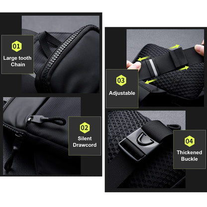 Casecret Shoulder Bag Men's Women's Shoulder Bag Crossbody Bag Sling Chest Small Mobile Phone Case for Hanging with Purse Bag Waterproof Chest Bag Outdoor for iPhone Samsung up to 7.5 Inches