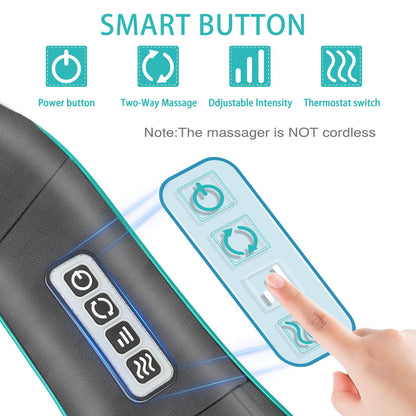 AERLANG Fathers Day Dad Gifts Neck Massger,Shiatsu Neck and Back Massager with Heating Neck and Shoulder Massager Deep Kneading Pillow for Massage Home Office Car Use Gifts for Women Men Dad Mom