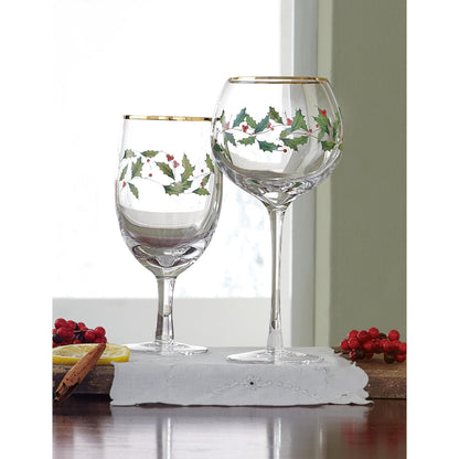 Lenox 849606 Holiday 4-Piece Iced Beverage Glass Set, Christmas Dinnerware, Hosting