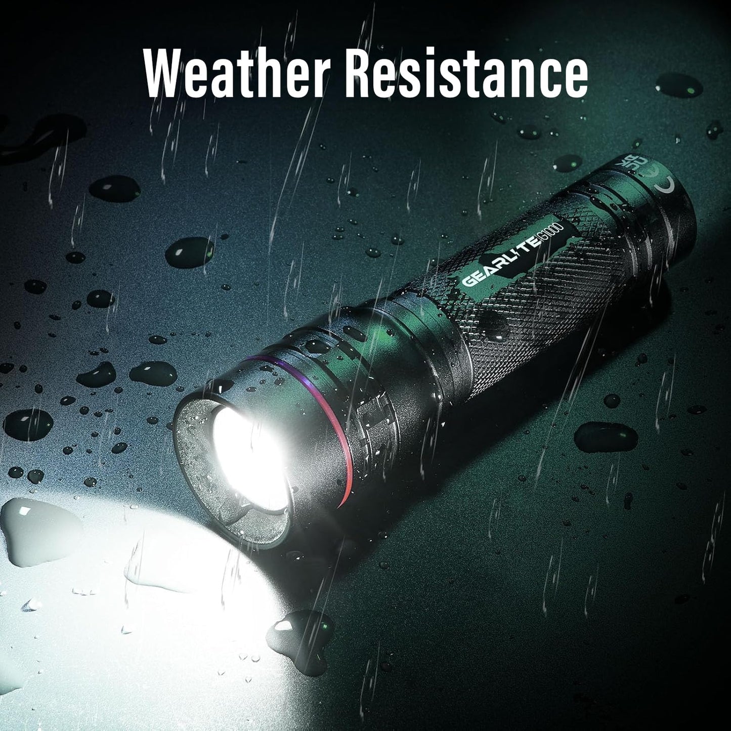 GEARLITE LED Torch Rechargeable, 2 Pack 2000LM Super Bright Adjustable Focus Flashlight, 3 Lighting Modes, Long Battery Life, Waterproof Pocket Size Torch for Power Cuts, Emergency