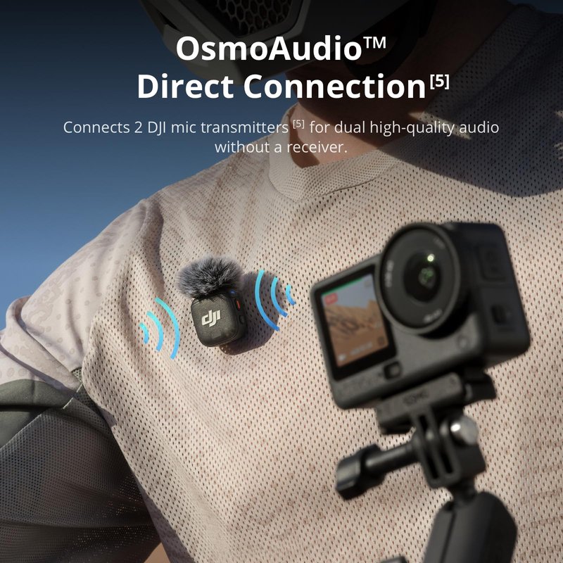 DJI Osmo Action 6 Essential Combo, 8K Waterproof Action Camera with 1/1.1" Square Sensor, Variable Aperture of f/2.0–f/4.0, Rocksteady 3.0, Cold-Resistant, 4hrs Battery, 50GB Storage, Vlogging Camera
