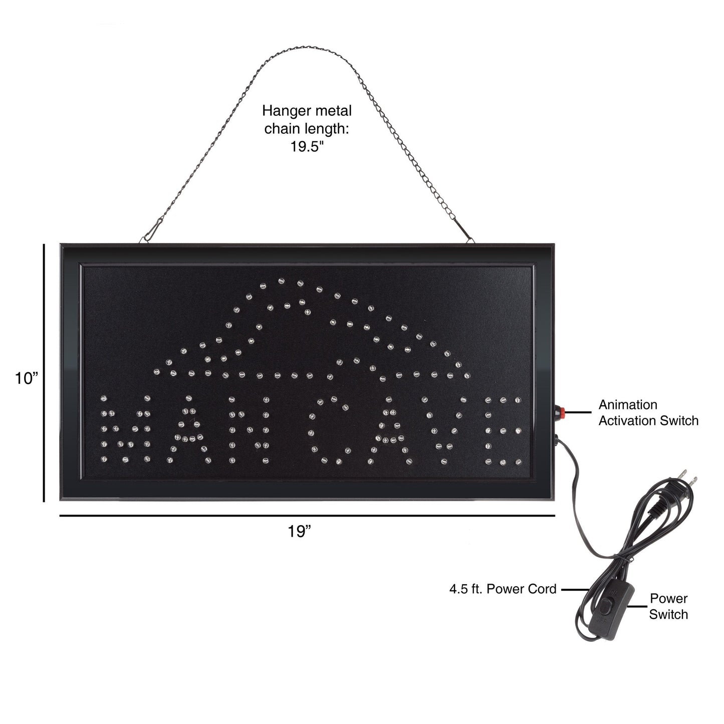 LED Bar Sign - Neon Electric Display Sign with Animation and Energy Efficient LEDs for Homes, Businesses, and Events by Lavish Home