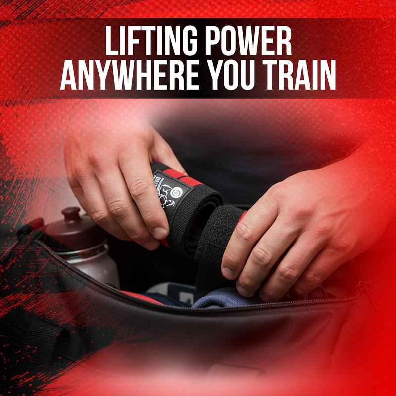Nordic Lifting Wrist Wraps - Durable Weightlifting Support Straps with Thumb Loop | 1 Pair for Men & Women
