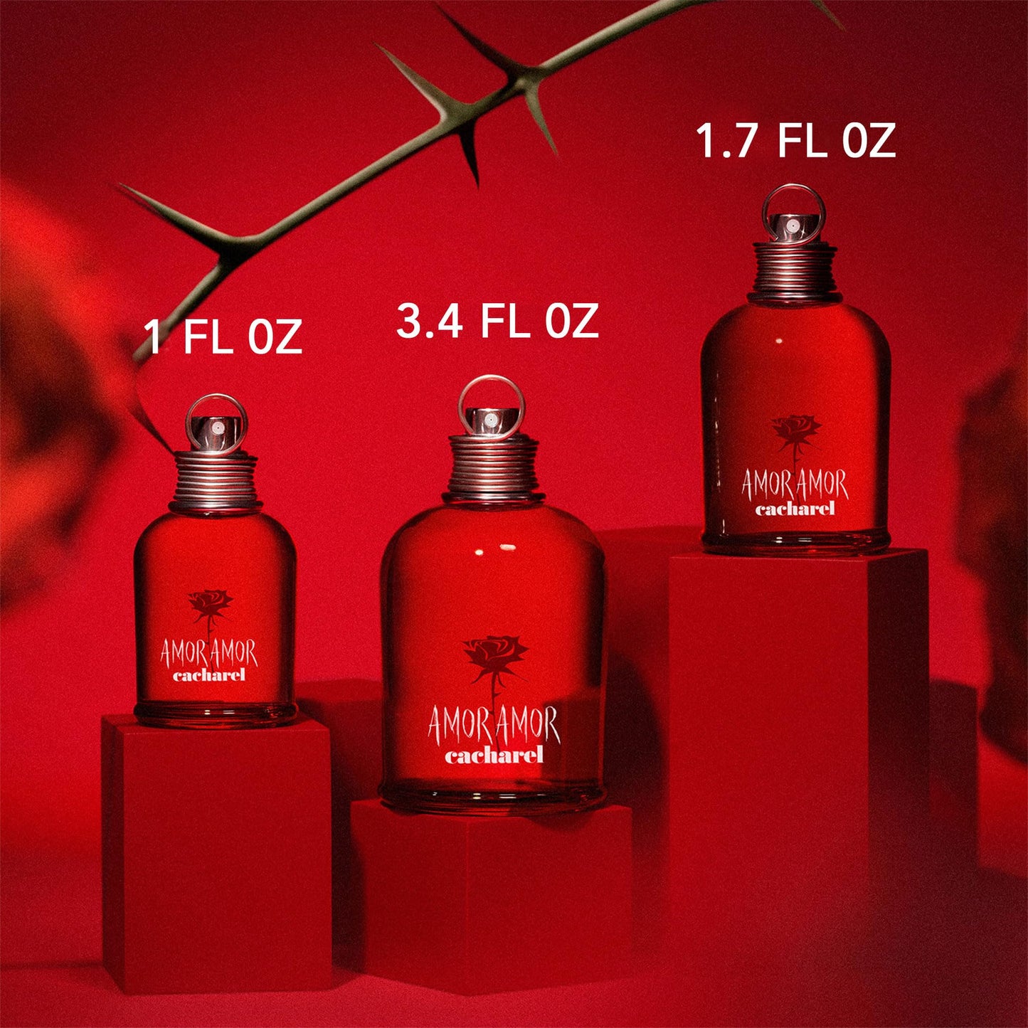 Cacharel Amor Amor Eau de Toilette Spray Perfume for Women, Notes of Blackcurrant, Lily of the Valley & Vanilla, Floriental Fruity Fragrance With Long Lasting Scent, 1.0 Fl Oz