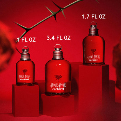 Cacharel Amor Amor Eau de Toilette Spray Perfume for Women, Notes of Blackcurrant, Lily of the Valley & Vanilla, Floriental Fruity Fragrance With Long Lasting Scent, 1.0 Fl Oz